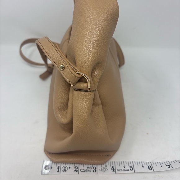 Polène Numéro Neuf Mini Bag Textured Beige Leather Purse - Picture 10 of 14